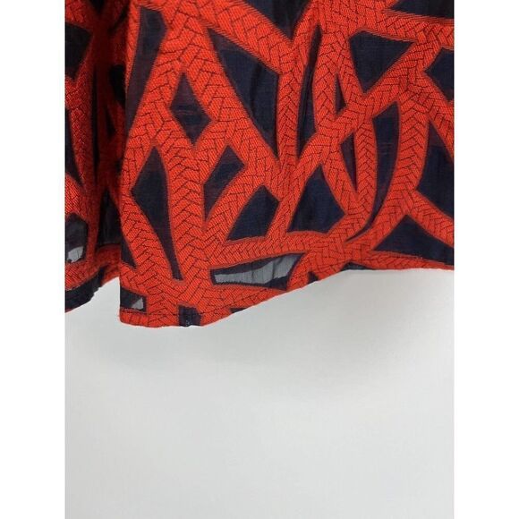 New Anthropologie Eva Franco Mariner Skirt Size 4 Petites Red Navy MSRP $140 - Picture 10 of 16
